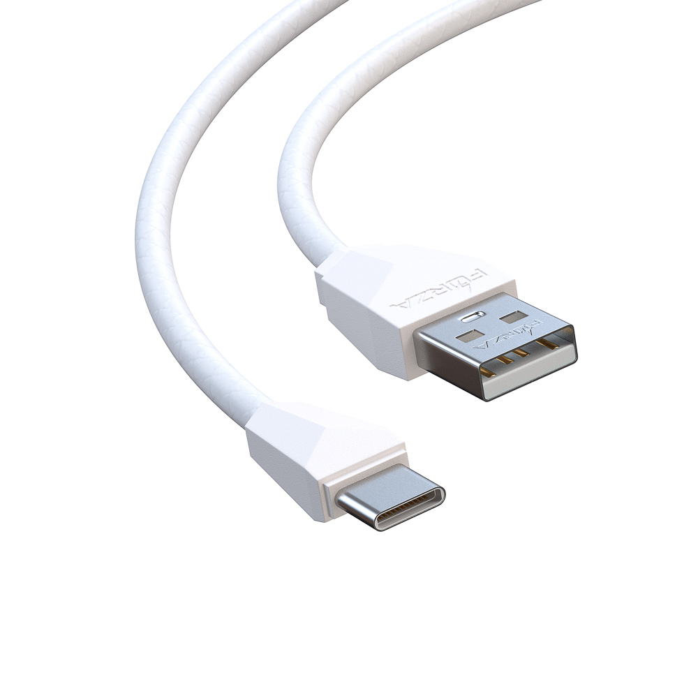 Кабель для зарядки USB(A)-Type C FORZA Комфорт, 1м, 1А, PVC, прорезиненный, 5 цветов, пакет, арт.№ 931-014