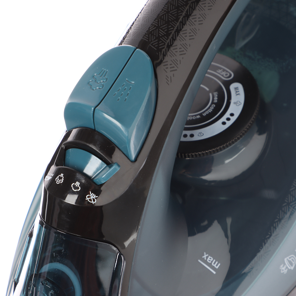 LEBEN Утюг с отпаривателем, 2200 Вт, подошва - керам. покрытие, антикапля, антинакипь, бак 280 мл, арт.№ 249-050