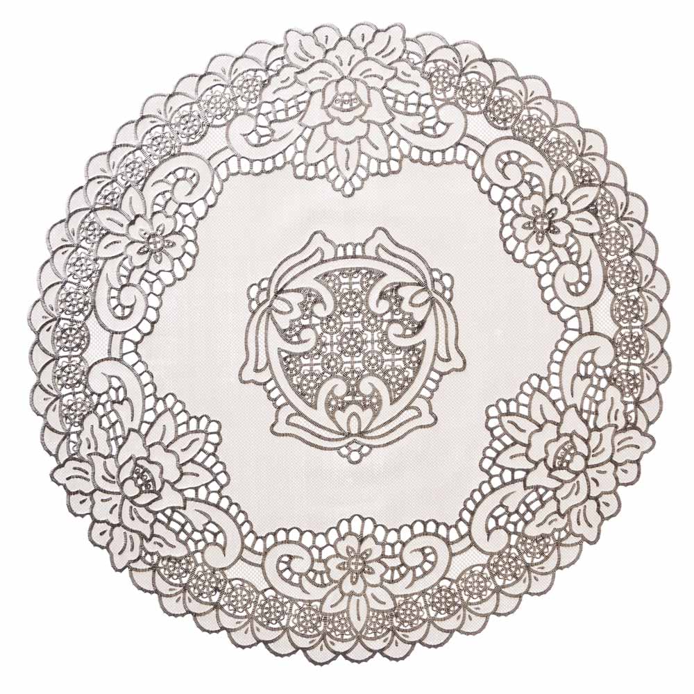 Салфетка ажурная, ПВХ, d30см, 2 цвета, арт.№ 418-005