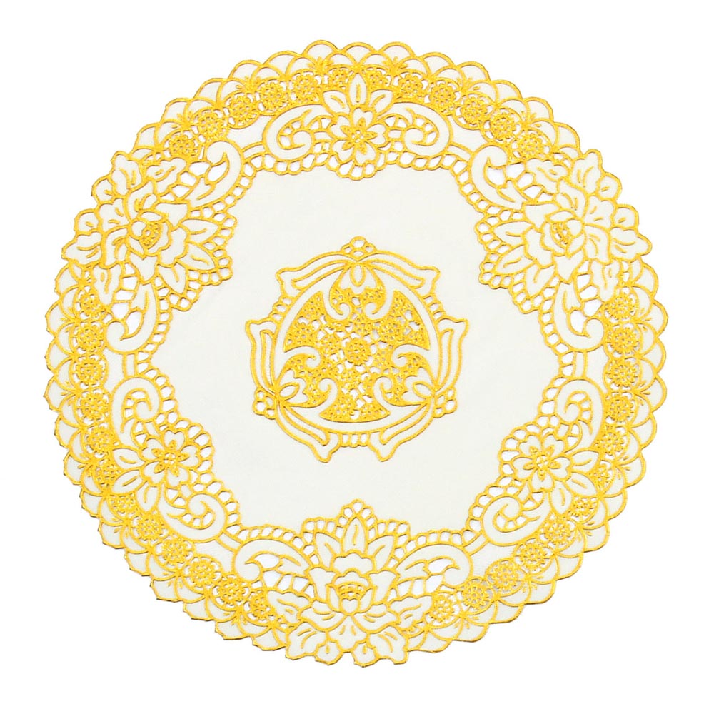 Салфетка ажурная, ПВХ, d30см, 2 цвета, арт.№ 418-005