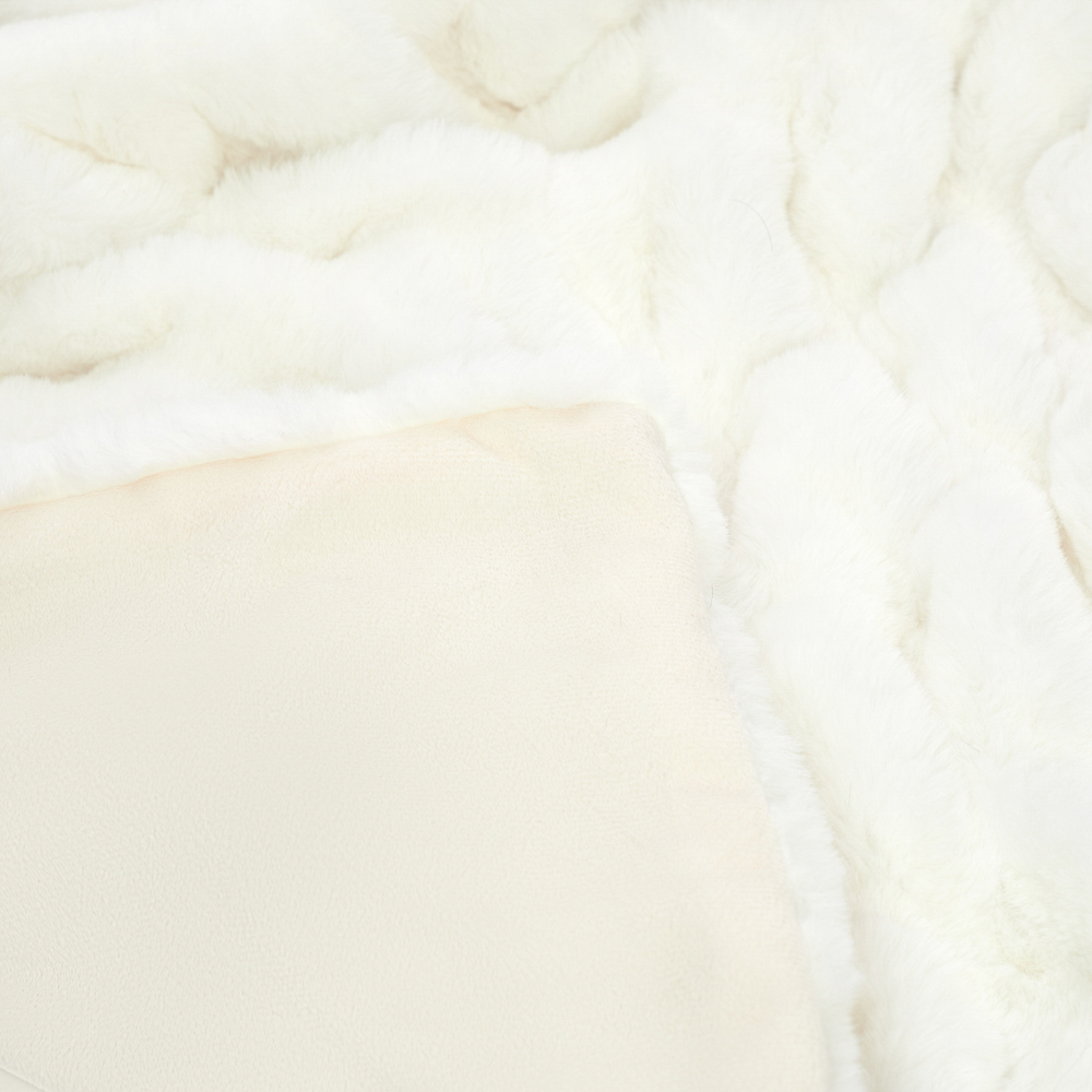 BY STAS MIKHAILOV Плед меховой 130х170см, полиэстер, белый, арт.№ 486-133