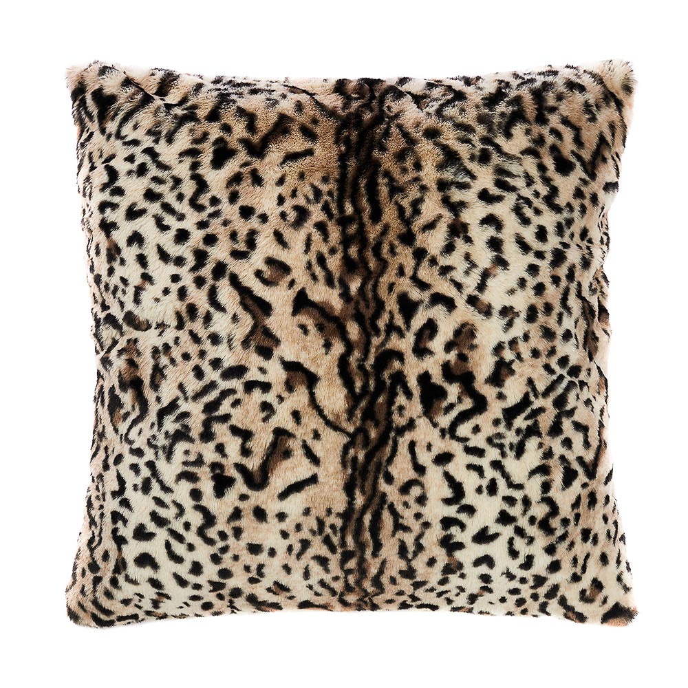 BY STAS MIKHAILOV Чехол для подушки меховой 50х50см, полиэстер, леопард, арт.№ 497-070