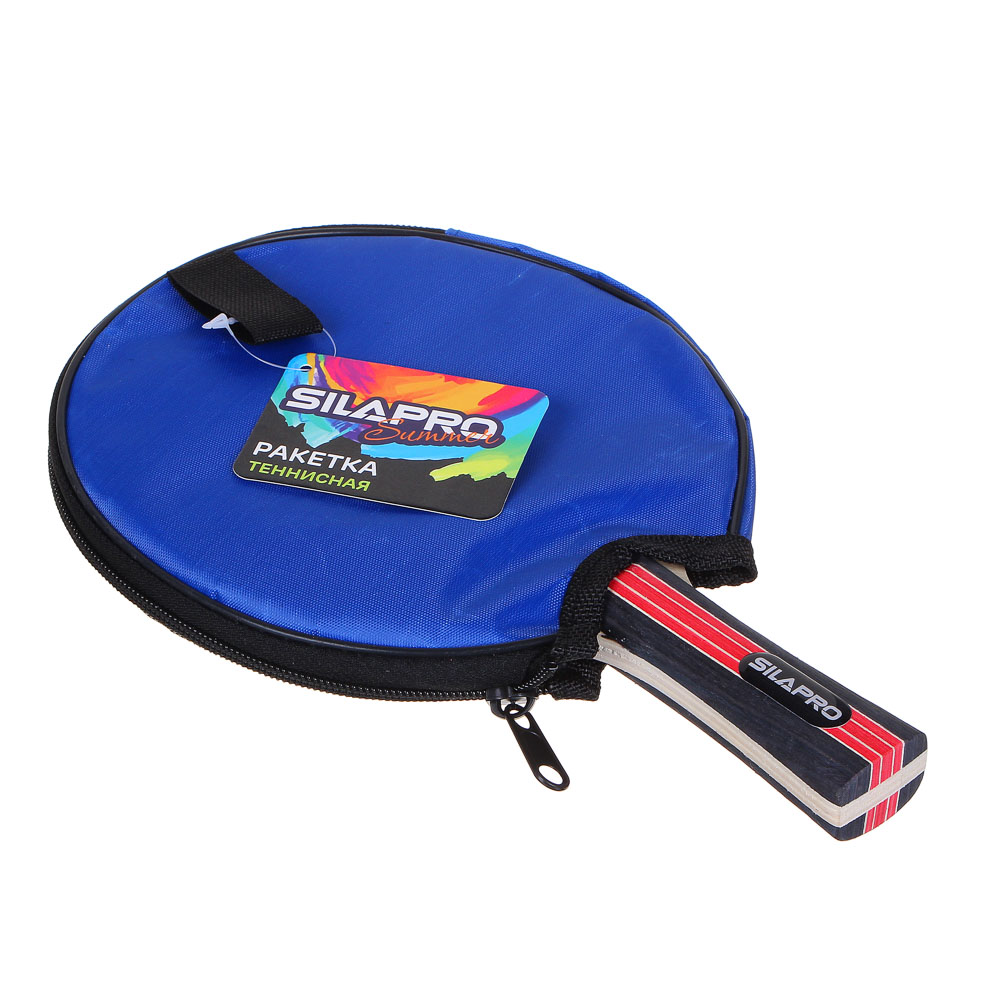 SILAPRO Ракетка теннисная, дерево, 10мм, в чехле, арт.№ 132-006