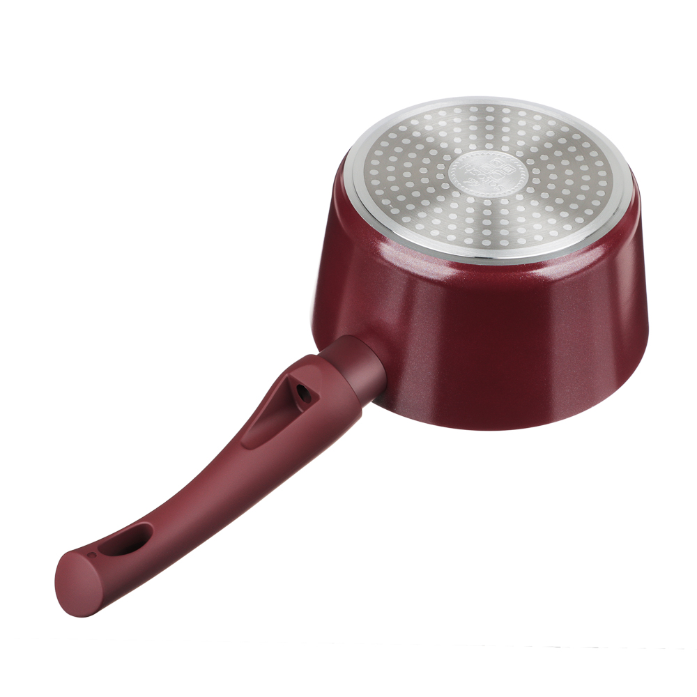 SATOSHI Ла Мери Ковш литой 1,3л, d16х8,5см, с крышкой, антипригарное покрытие мрамор, индукция, арт.№ 846-487