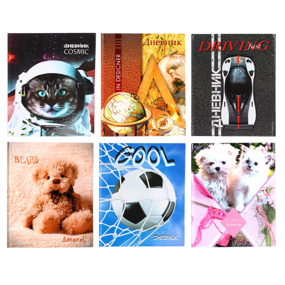 Дневник школьный, для младших классов, 40/48л, офсет 60г/м2, обложка твердая ламинир. (7БЦ), арт.№ 564-001