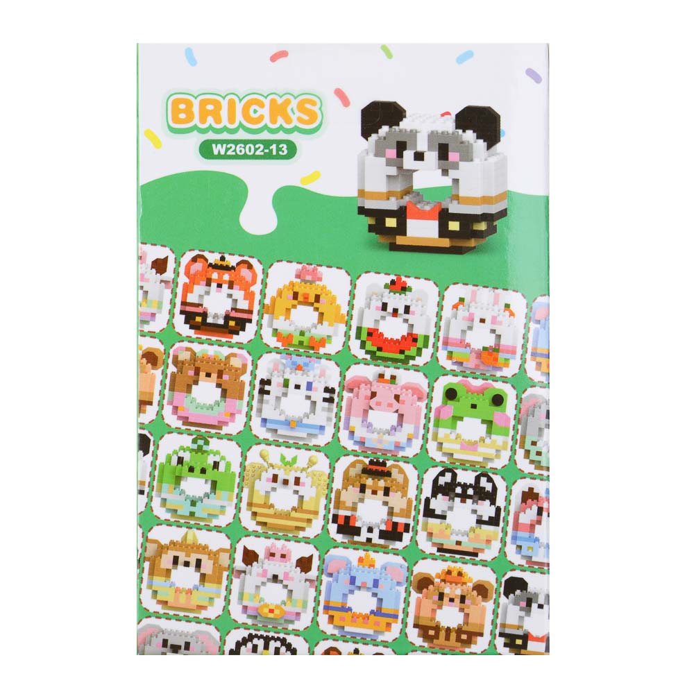 Конструктор мини 3D "ЗвероПончик", ABS, 7,8х4,1х11,3см, 12 видов, арт.№ 858-073