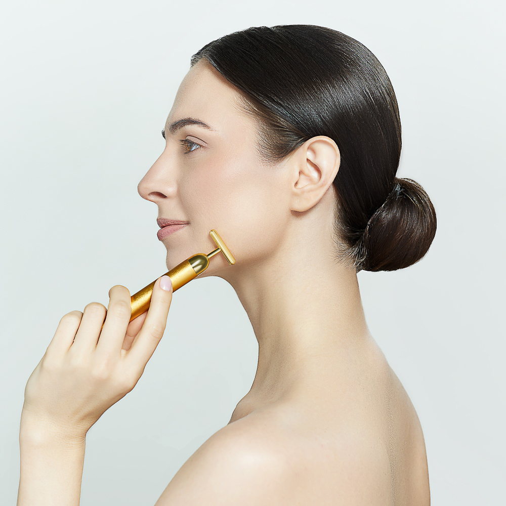 ЮL Массажер для лица с вибрационным массажем, на батарейках типа DC1.5V (AA), 14x3,5см, арт.№ 357-272