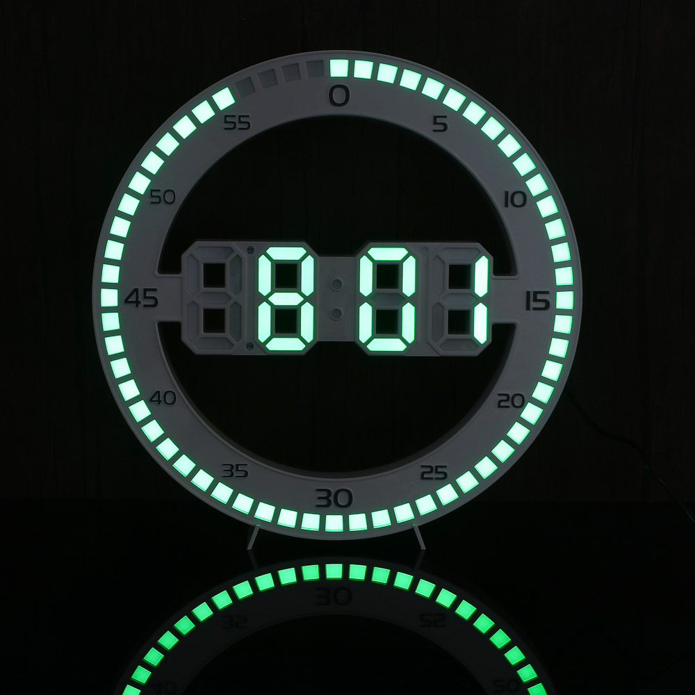 LADECOR CHRONO Будильник электронный круглый, пластик, USB / 1xCR2032, арт.№ 529-228