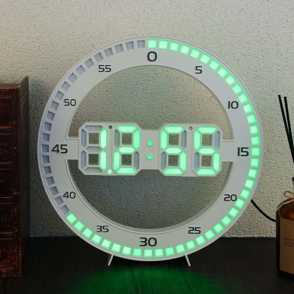 LADECOR CHRONO Будильник электронный круглый, пластик, USB / 1xCR2032, арт.№ 529-228