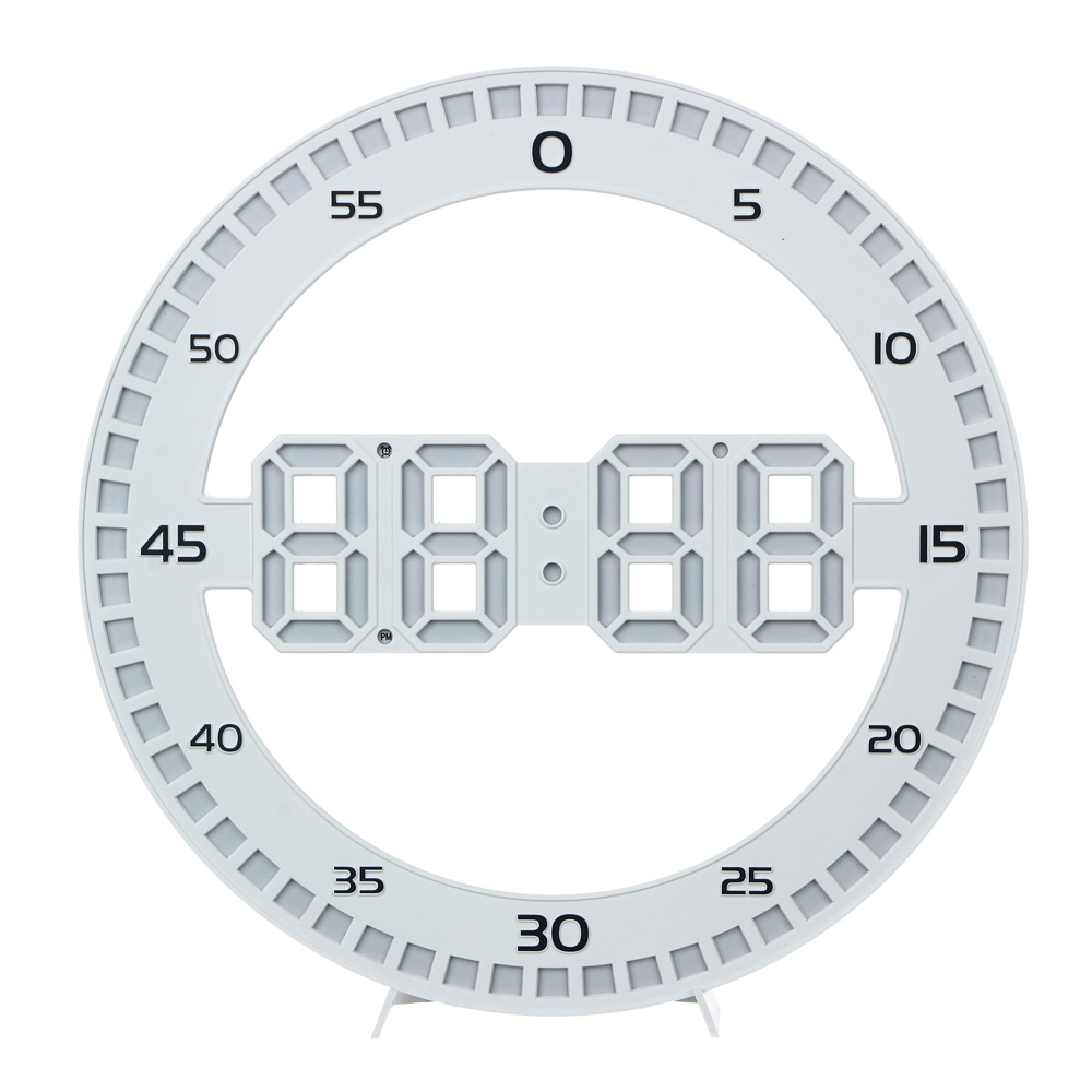 LADECOR CHRONO Будильник электронный круглый, пластик, USB / 1xCR2032, арт.№ 529-228