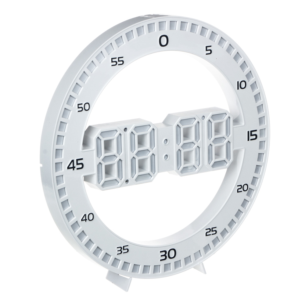 LADECOR CHRONO Будильник электронный круглый, пластик, USB / 1xCR2032, арт.№ 529-228