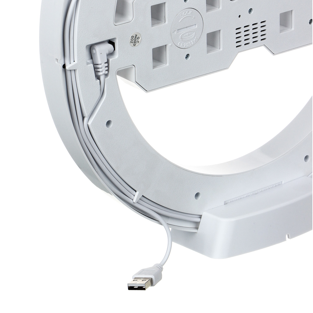 LADECOR CHRONO Будильник электронный круглый, пластик, USB / 1xCR2032, арт.№ 529-228