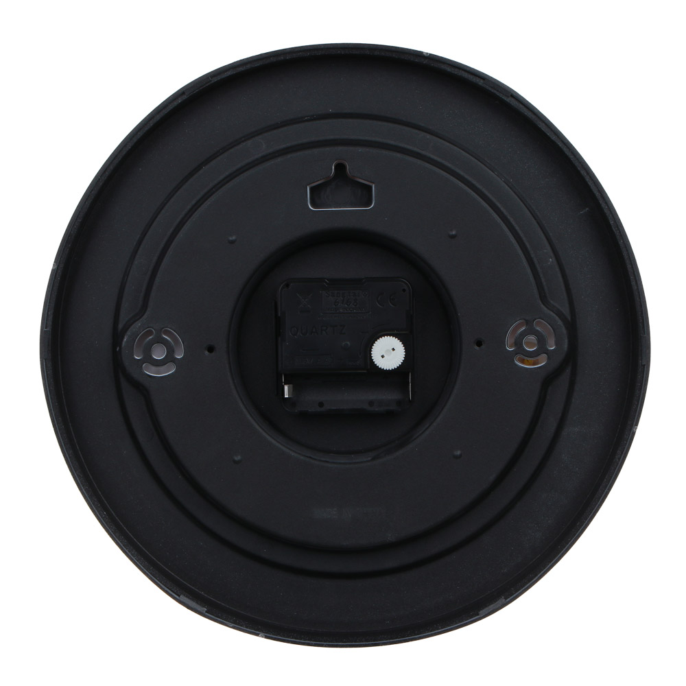 LADECOR CHRONO Часы настенные круглые, пластик, 24,6х24,6х4,2 см, 1xАА, цвет окантовки серый, арт.№ 581-251