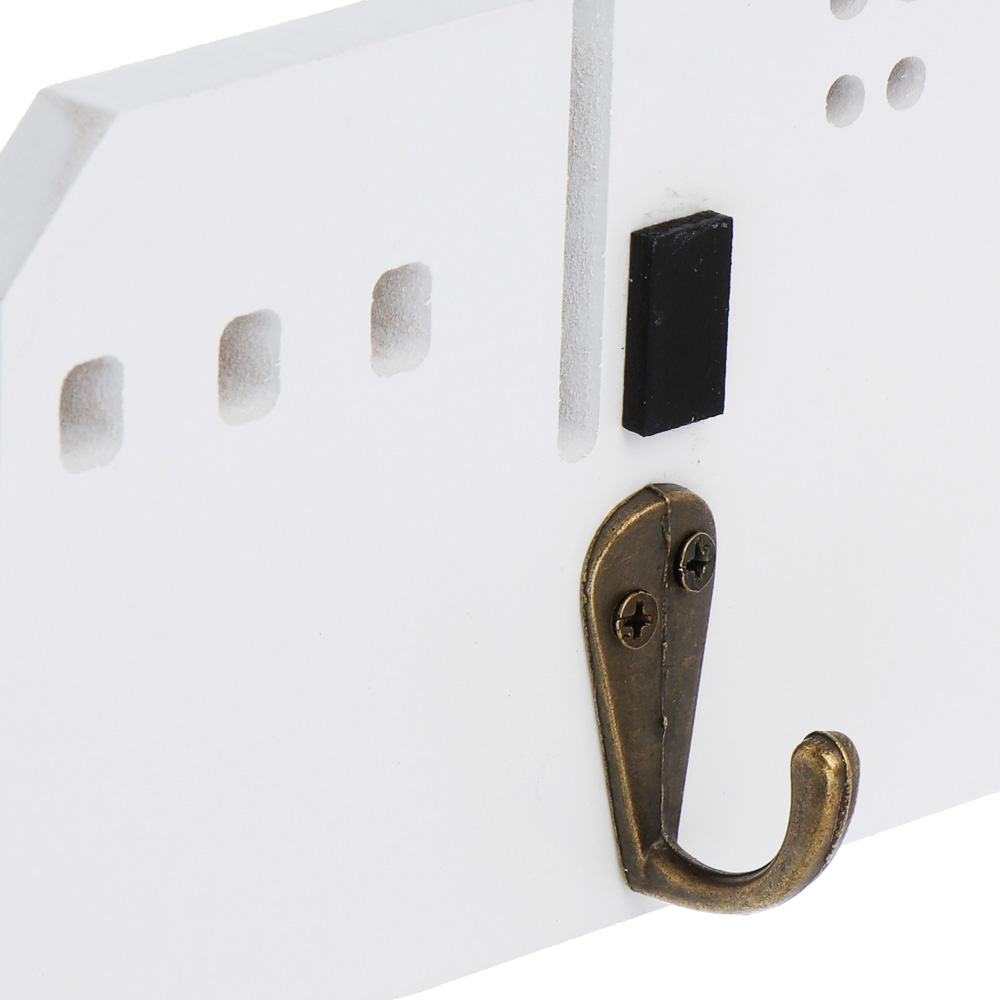 Ключница открытого типа, 3 крючка, 42x12см, МДФ, металл, арт.№ 510-235