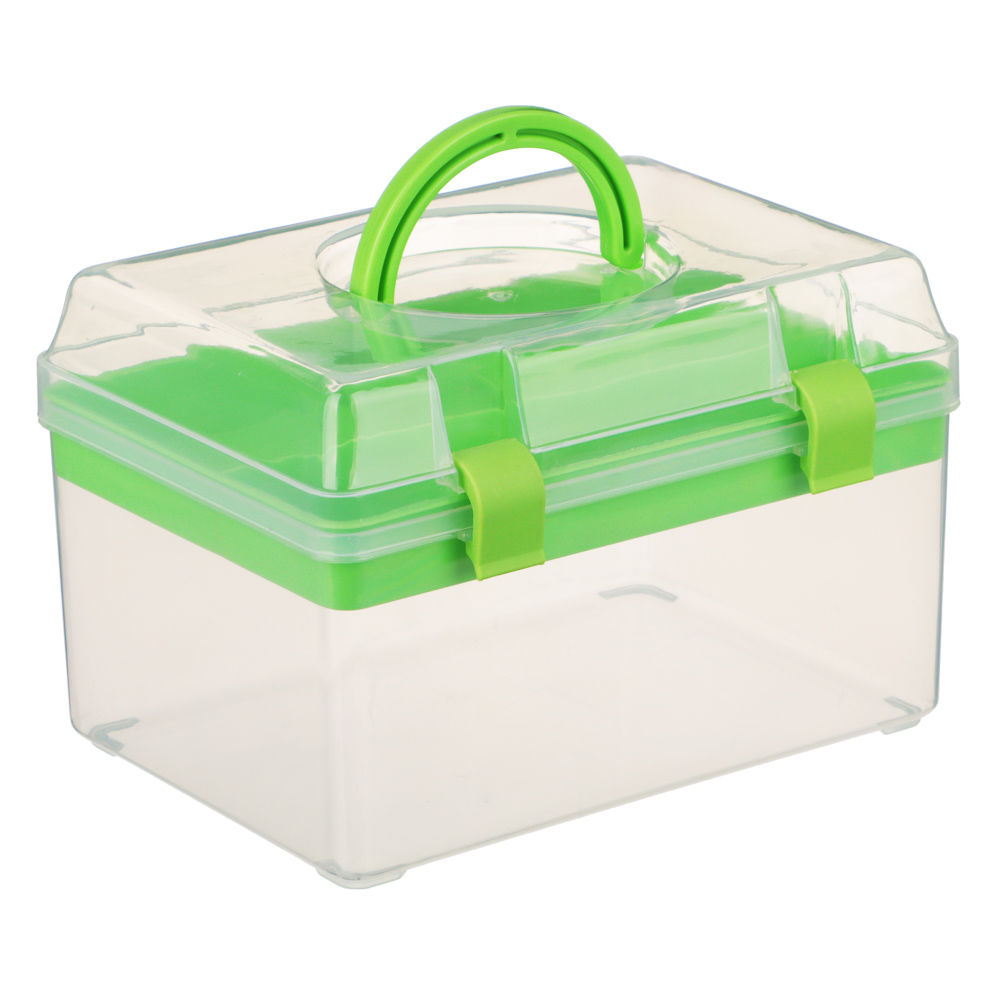 Бокс для мелочей, пластик, 17х11,5х11,5см, 3 цвета, арт.№ 444-190