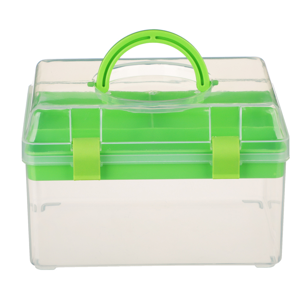 Бокс для мелочей, пластик, 17х11,5х11,5см, 3 цвета, арт.№ 444-190