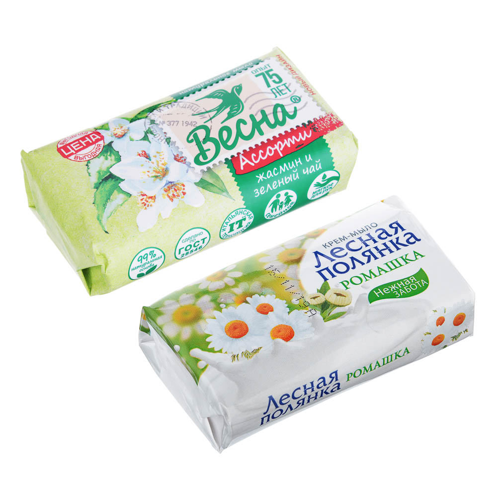 Мыло твердое Лесная Полянка Ромашка,к/у 90г,6084/1100-2, арт.№ 952-002