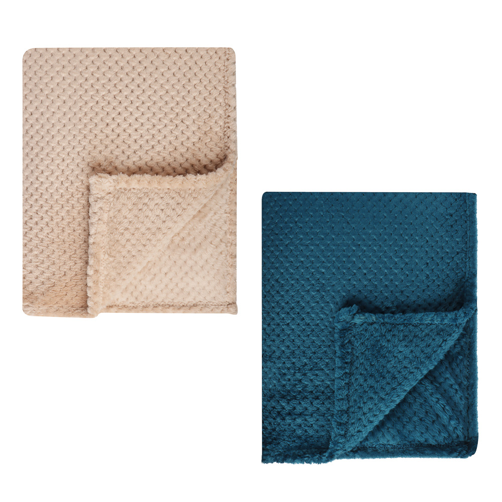 PROVANCE Плед, микрофибра, 180х200см, 300гр/м "Жаккард", 2 цвета, арт.№ 486-074