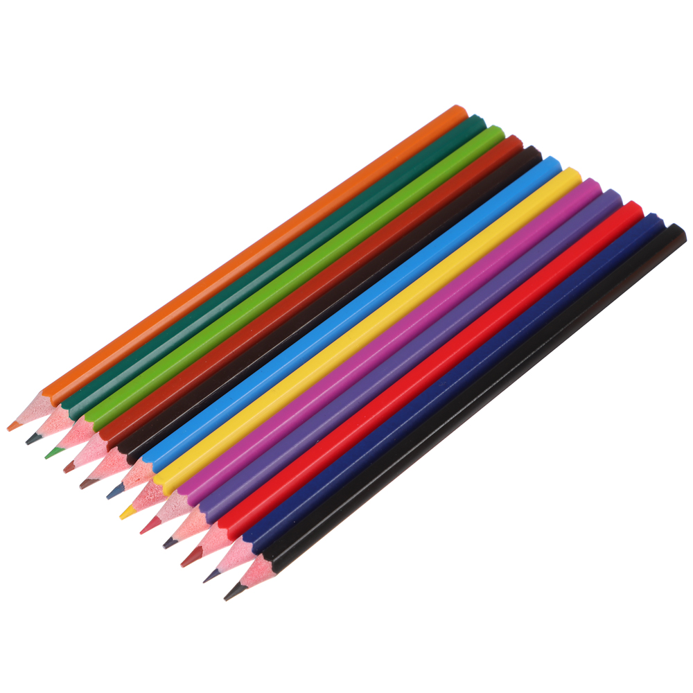 Карандаши 12цв. ClipStudio шестигранные заточ., пластик, в карт.кор. с подвесом, арт.№ 228-012