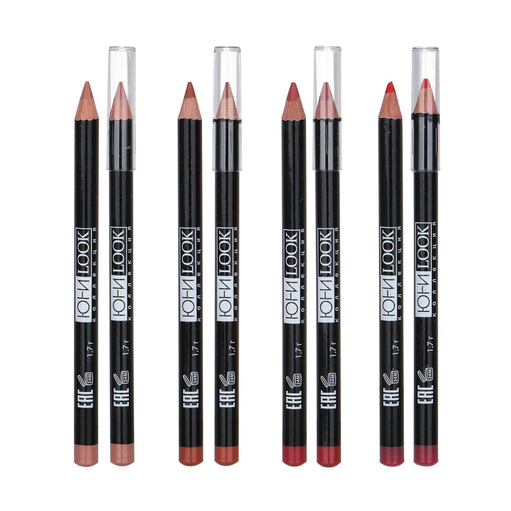 ЮНИLOOK Карандаш для губ, 1,7 г, 4 тона, КГ-19, арт.№ 330-275