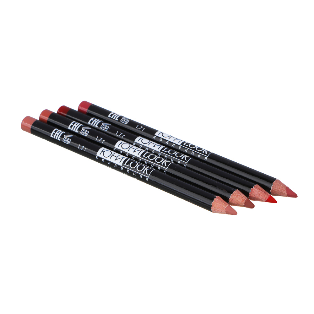 ЮНИLOOK Карандаш для губ, 1,7 г, 4 тона, КГ-19, арт.№ 330-275