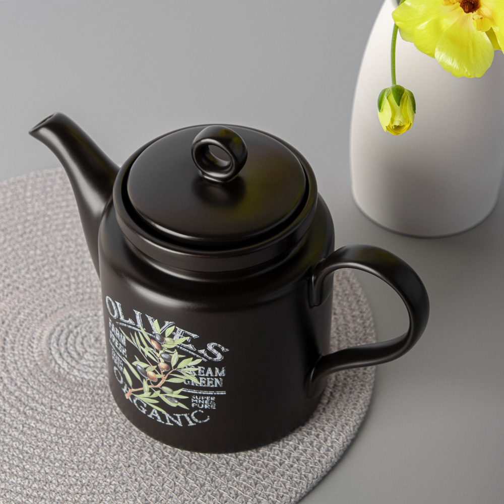 MILLIMI Олива Чайник заварочный, 920мл, 23х11х15,5см, керамика, арт.№ 824-002