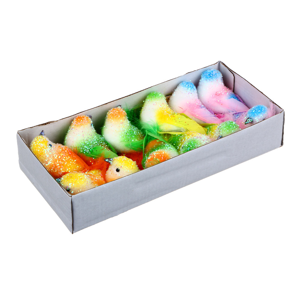 INBLOOM Птица на прищепке 17x5см, пенополистирол, страусиное перо, арт.№ 153-118