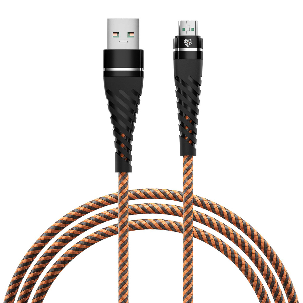 Кабель для зарядки USB(A)-microUSB BY Герои, 1м., 2.4А, быстр зар QC3.0, ткан оплётка, Баба Яга, арт.№ 931-396
