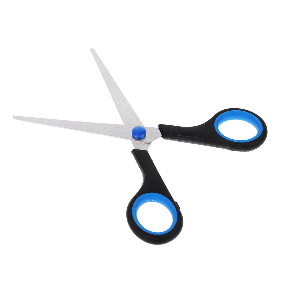 Ножницы канцелярские ClipStudio 16см, двуцветные пласт.ручки, на карточке, арт.№ 589-001