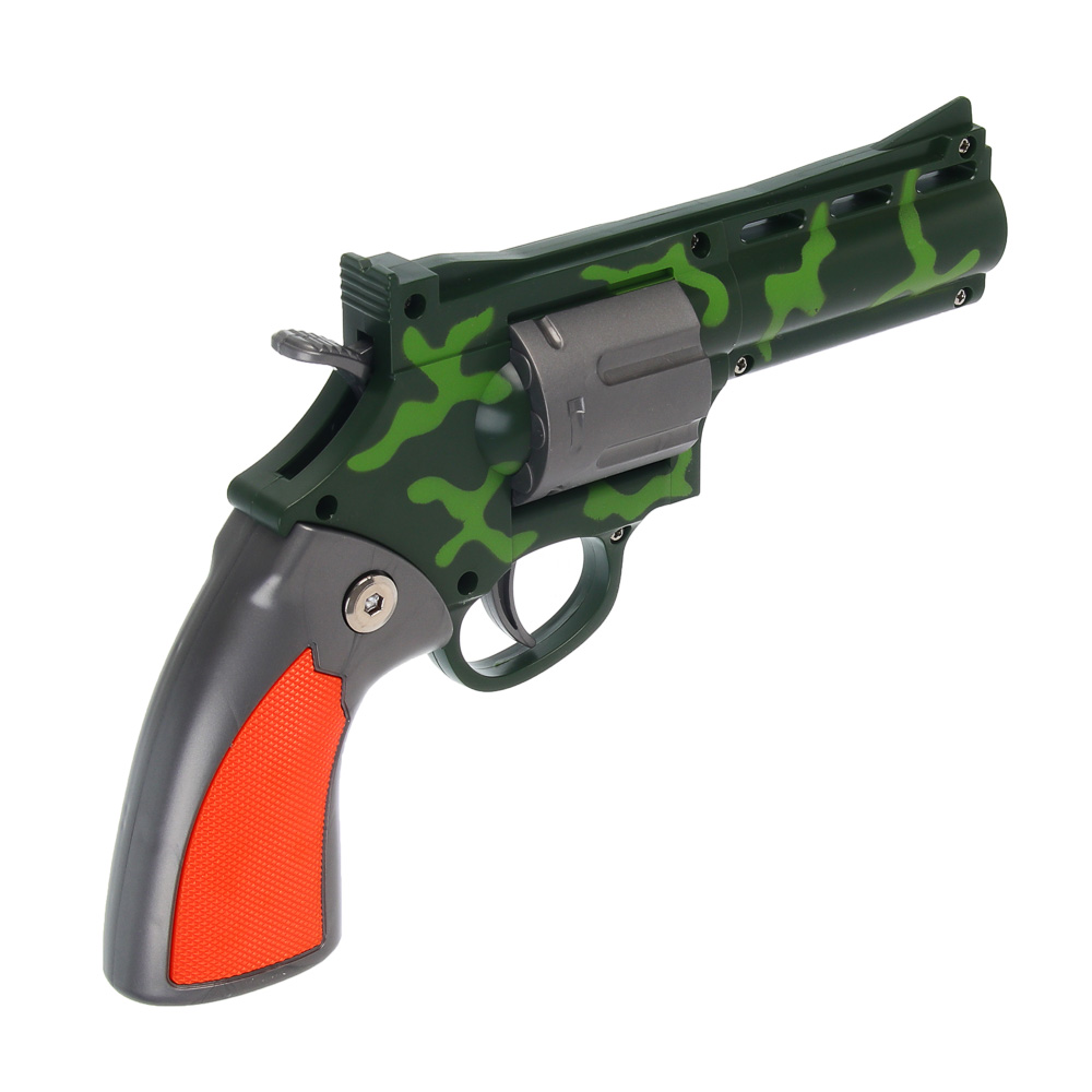 ИГРОЛЕНД Револьвер с мягкими пулями 8 шт, металл, ABS, 27,5x4,8x18,5см, 4 дизайна, арт.№ 261-795