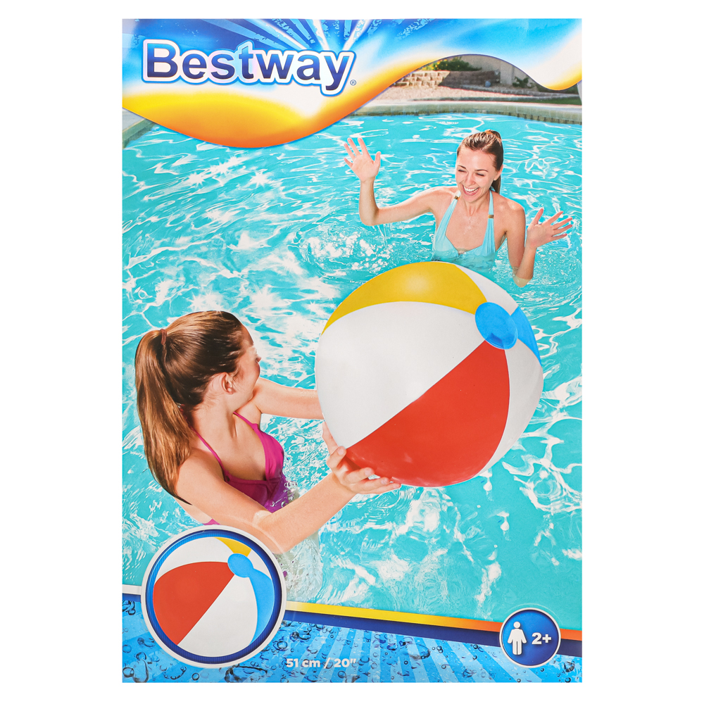 BESTWAY Мяч надувной 51см, ПВХ, 31021, арт.№ 037-006