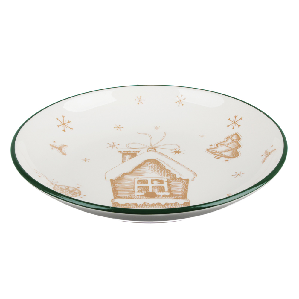 MILLIMI Пряничный домик Блюдо круглое 22х3см, керамика, арт.№ 820-122