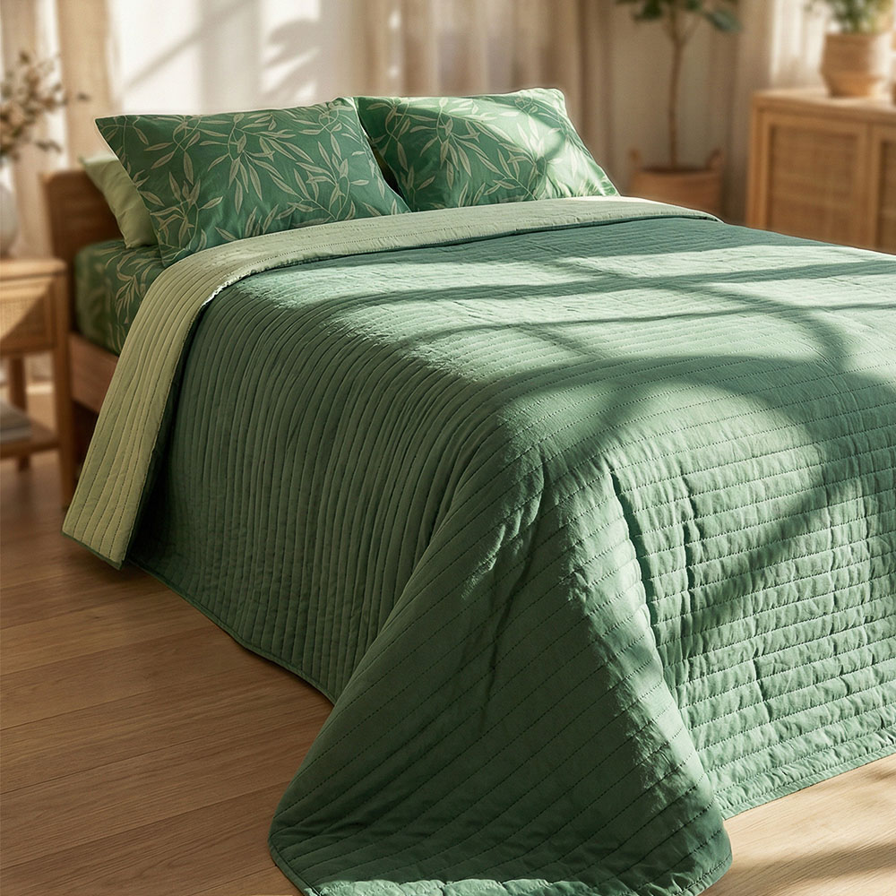 PROVANCE Мосс Покрывало стеганое двустороннее 180х200см, 100% полиэстер, 2 цвета, арт.№ 486-225