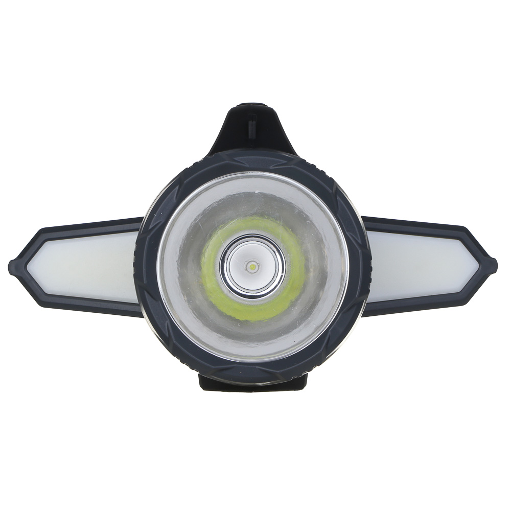 ЕРМАК Фонарь прожектор,LED,5 режимов,пластик,2400мАч,боков.фонари, красный свет, солн.батарея,Туре-С, арт.№ 223-078