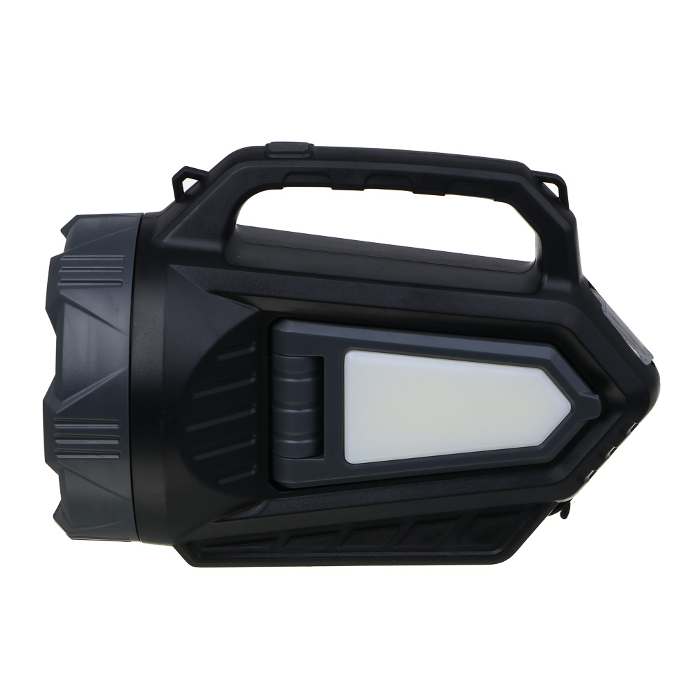 ЕРМАК Фонарь прожектор,LED,5 режимов,пластик,2400мАч,боков.фонари, красный свет, солн.батарея,Туре-С, арт.№ 223-078