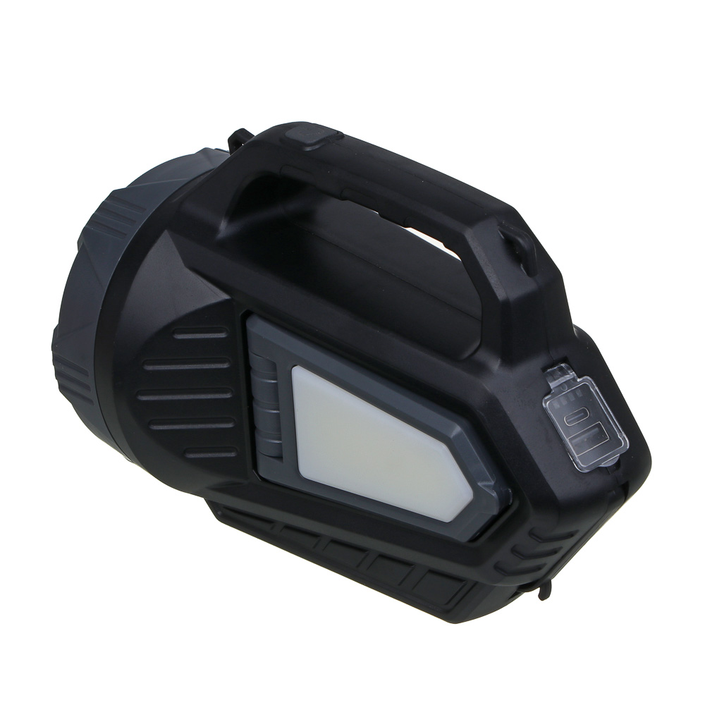 ЕРМАК Фонарь прожектор,LED,5 режимов,пластик,2400мАч,боков.фонари, красный свет, солн.батарея,Туре-С, арт.№ 223-078