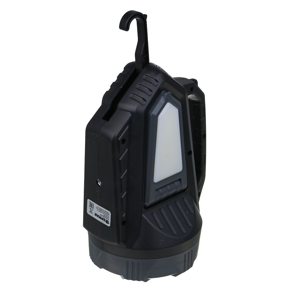 ЕРМАК Фонарь прожектор,LED,5 режимов,пластик,2400мАч,боков.фонари, красный свет, солн.батарея,Туре-С, арт.№ 223-078