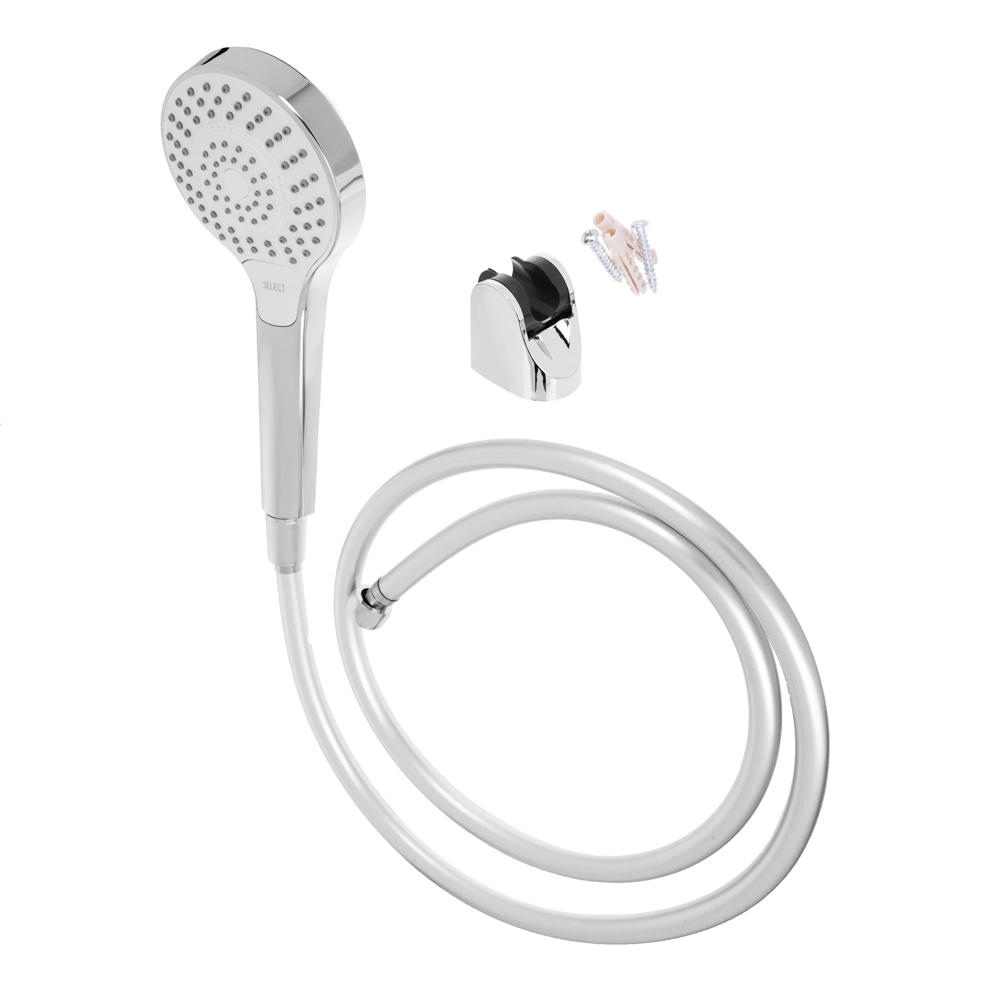 RAIN Набор для душа, лейка 110мм, 3 режима, держатель, шланг ПВХ 150см, антитвист, арт.№ 545-070