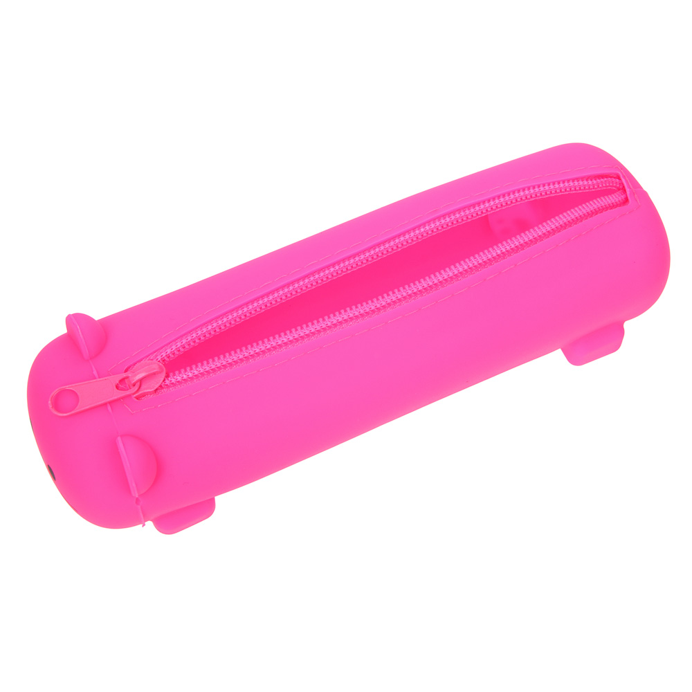 Пенал фигурный 20х7х4см, 1 отделение на молнии, в форме котика, силикон, арт.№ 238-049