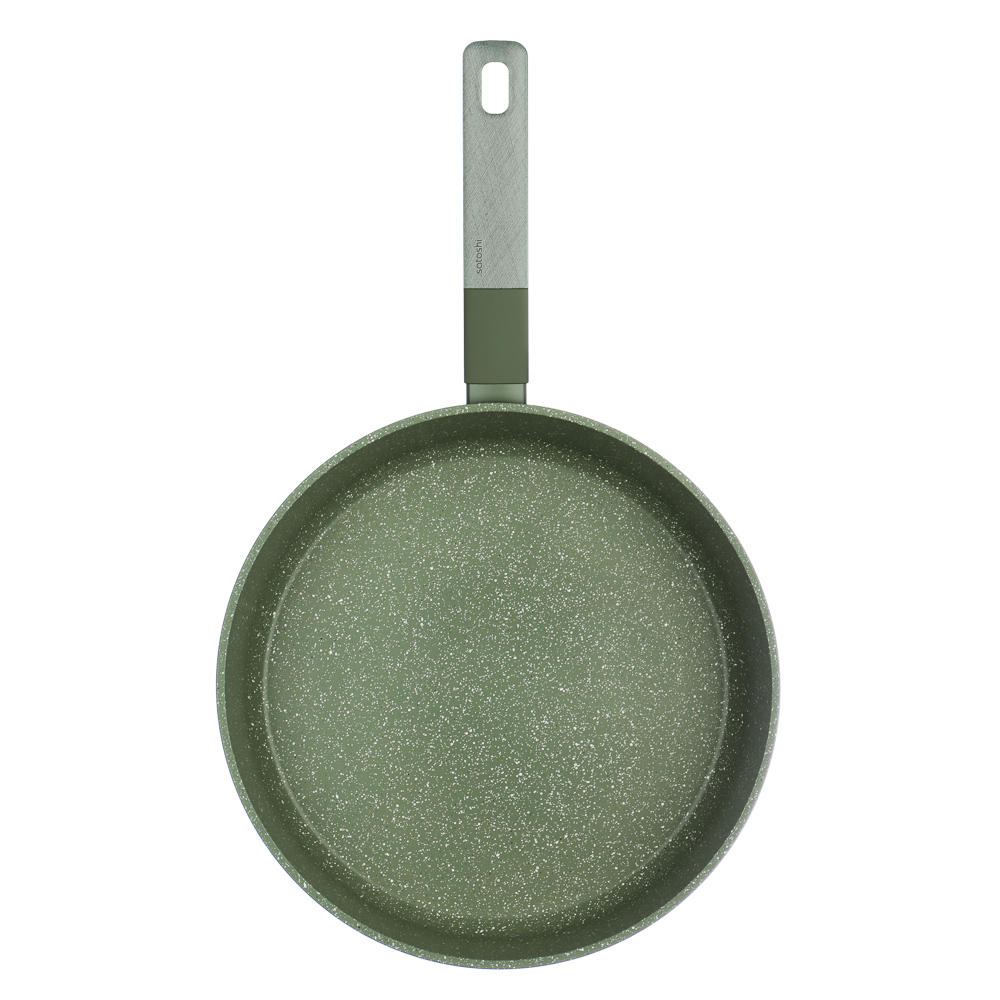 SATOSHI Кантри Сковорода литая глубокая d=28см, антипригарное покрытие мрамор, индукция, 3 цвета, арт.№ 846-762