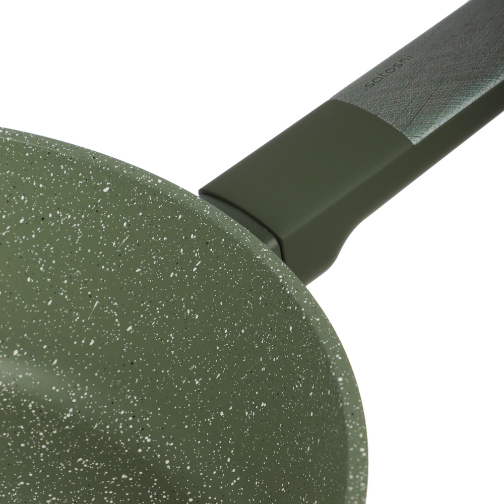 SATOSHI Кантри Сковорода литая глубокая d=28см, антипригарное покрытие мрамор, индукция, 3 цвета, арт.№ 846-762