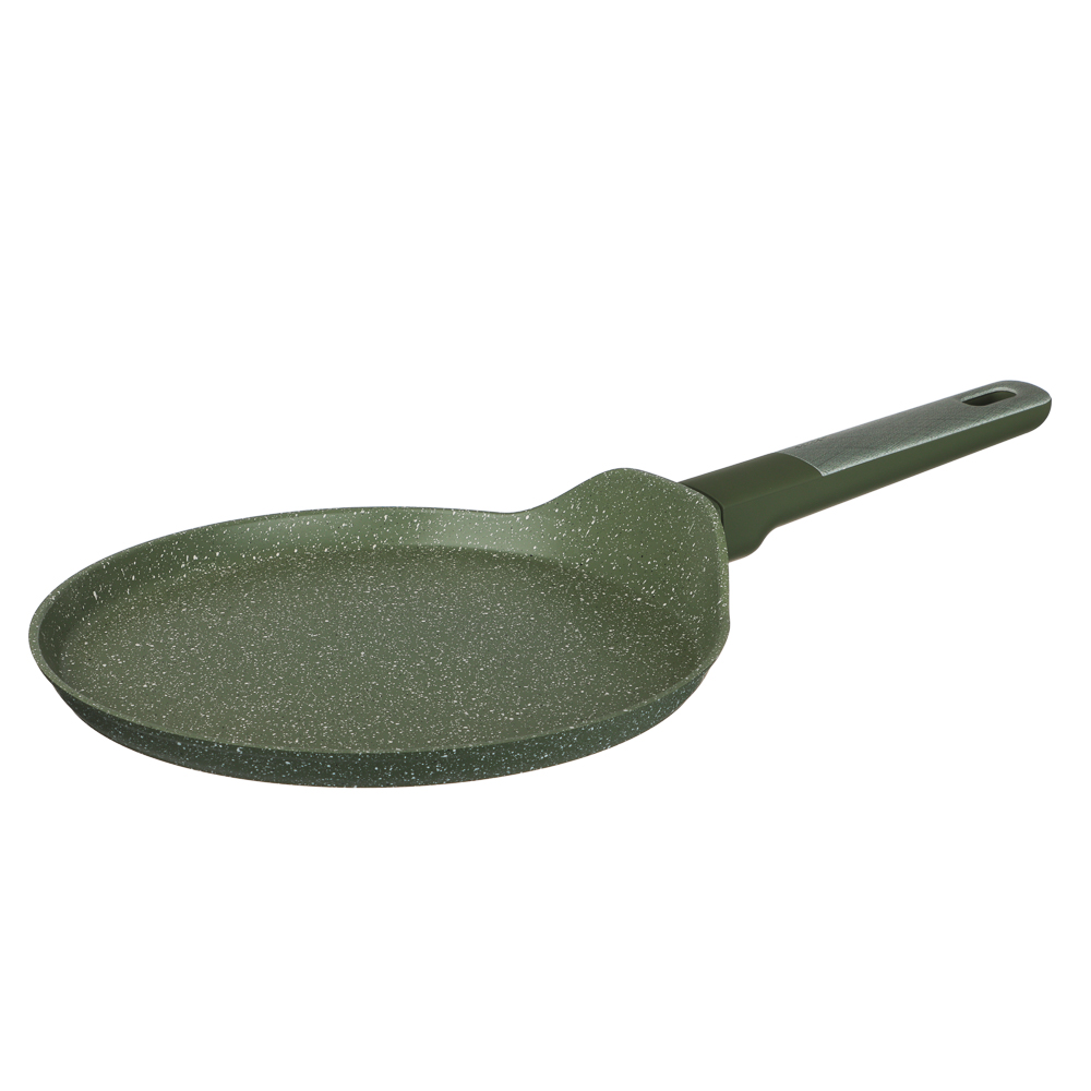 SATOSHI Кантри Сковорода литая блинная d24см, антипригарное покрытие мрамор, индукция, 3 цвета, арт.№ 846-763