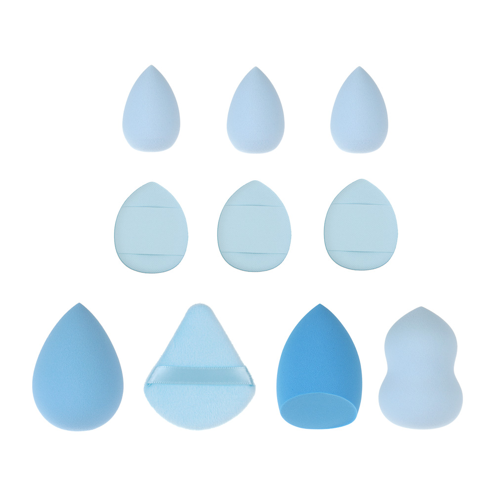 Набор спонжей 12 шт тм ЮНИLOOK, полиуретан, полиэстер, 4 цвета, подар.уп., арт.№ 357-401