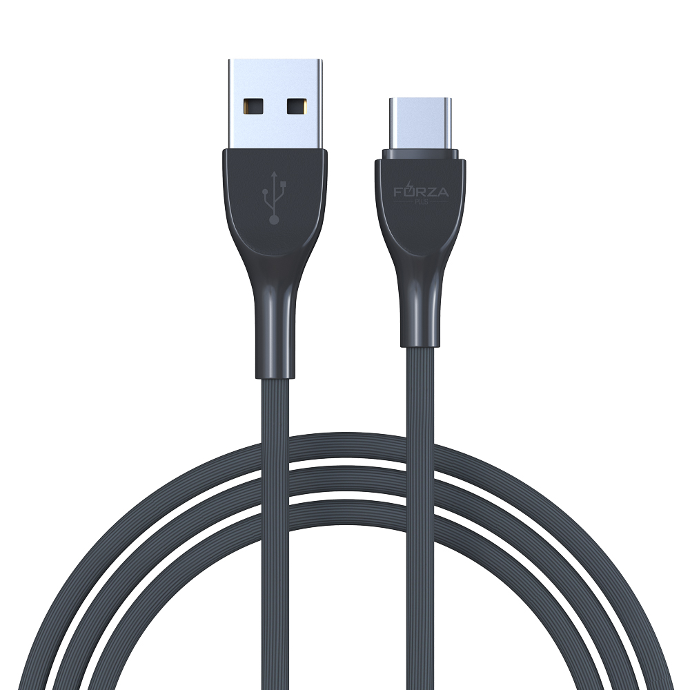 Кабель для зарядки USB(A)-Type C FORZA Акварель, 1м, 2А, 4 цвета, пакет, арт.№ 931-022