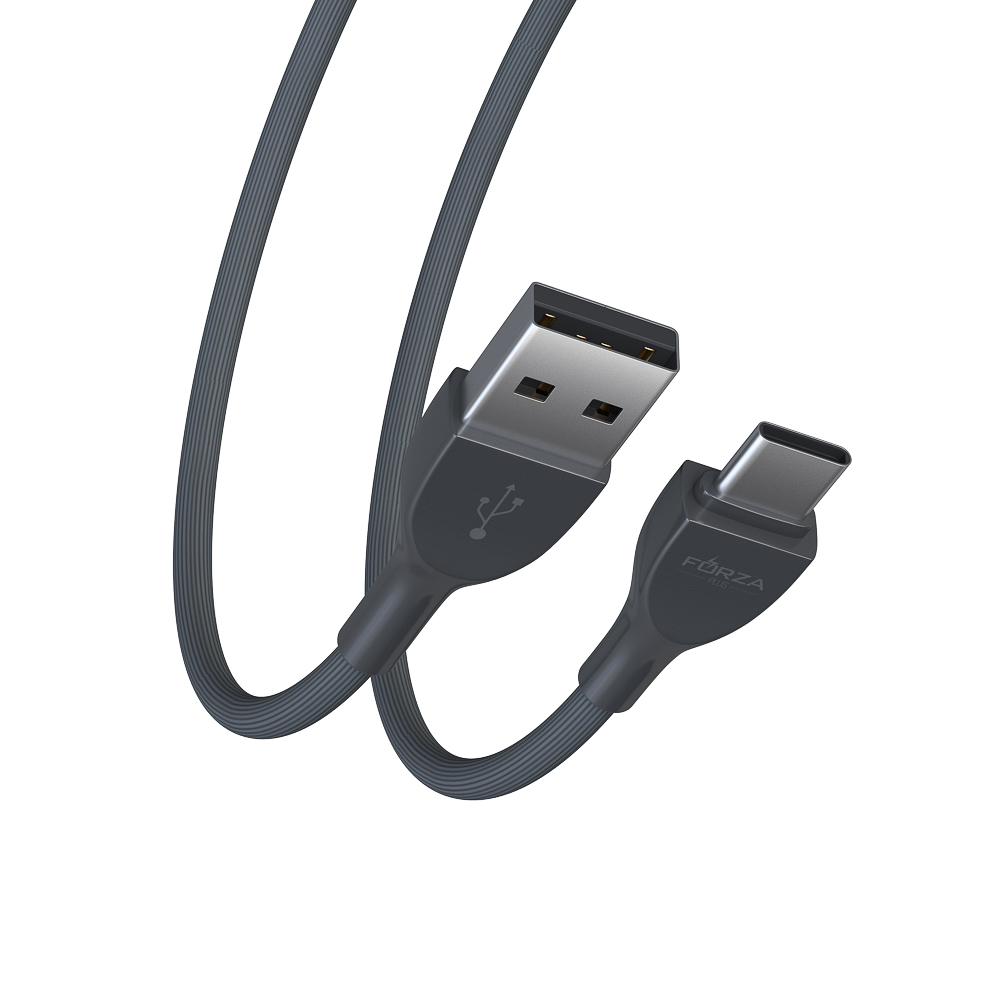 Кабель для зарядки USB(A)-Type C FORZA Акварель, 1м, 2А, 4 цвета, пакет, арт.№ 931-022