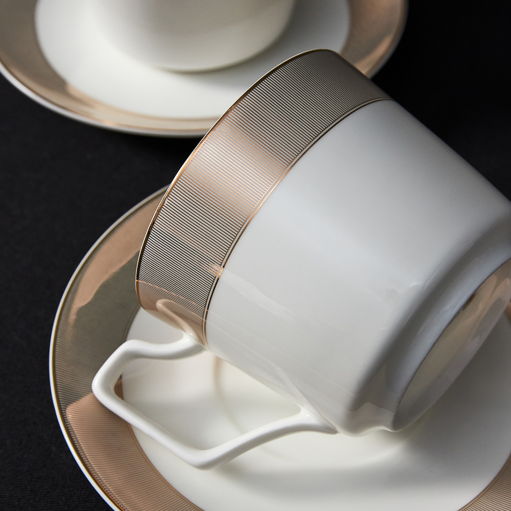 BY COLLECTION White Line Набор чайный два пр., 290мл, 15см, фарфор, подарочная упаковка, арт.1, арт.№ 820-815