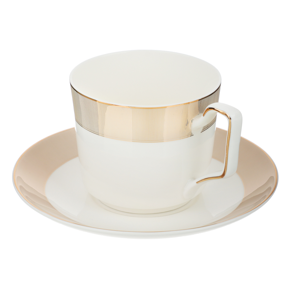 BY COLLECTION White Line Набор чайный два пр., 290мл, 15см, фарфор, подарочная упаковка, арт.1, арт.№ 820-815