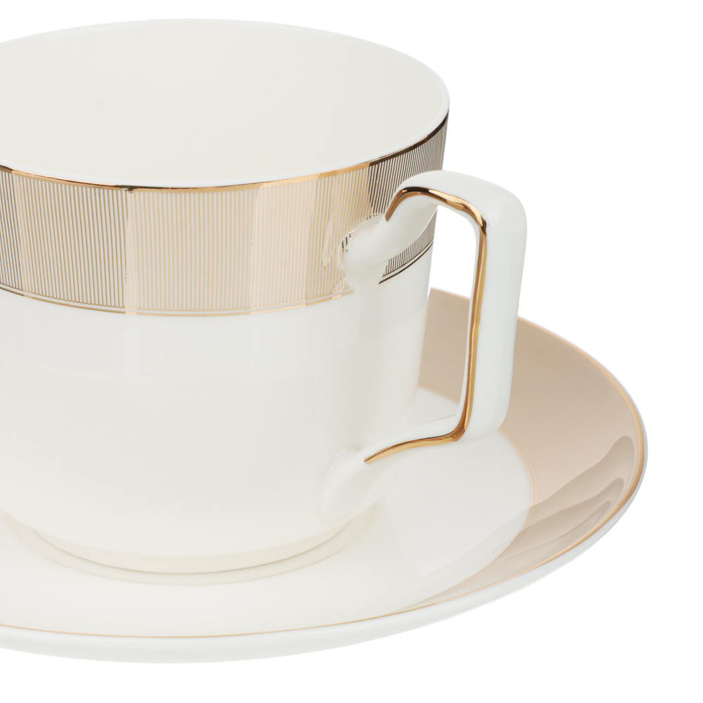 BY COLLECTION White Line Набор чайный два пр., 290мл, 15см, фарфор, подарочная упаковка, арт.1, арт.№ 820-815