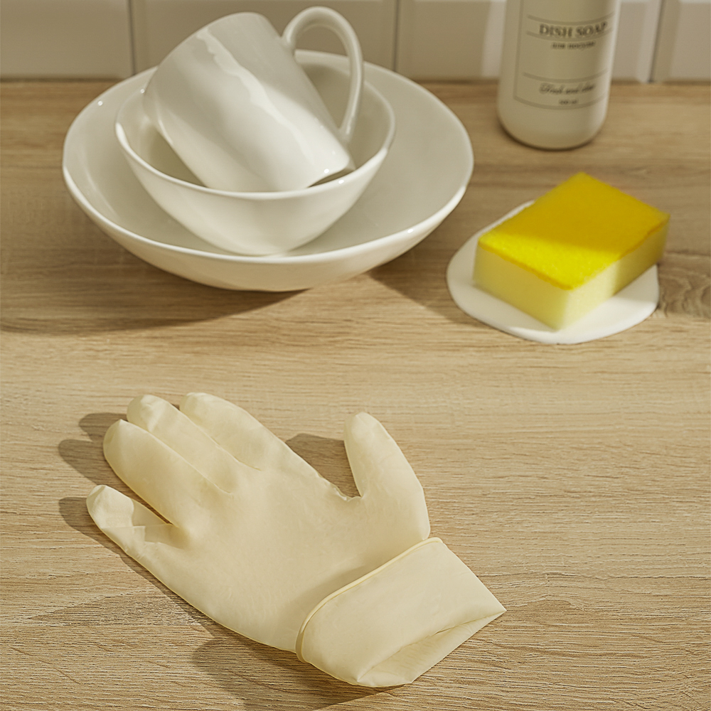 Перчатки тм VETTA, 10 шт, р-р M, латекс, белый цвет, арт.№ 447-029