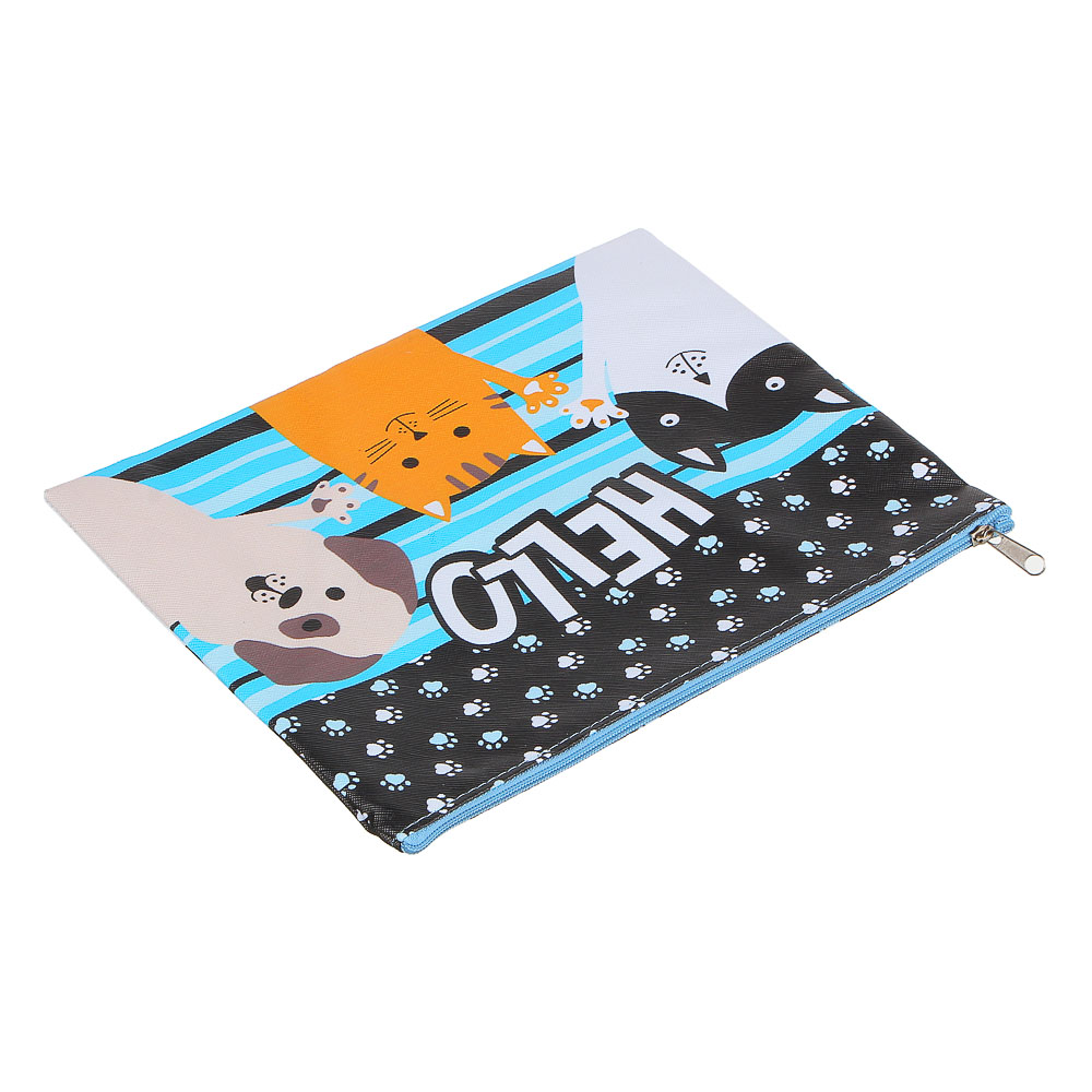 ХЭВ Э НАЙС ДЭЙ Папка для тетрадей 24x20см, для A5, молния сверху, искусственная кожа с печатью, арт.№ 236-080